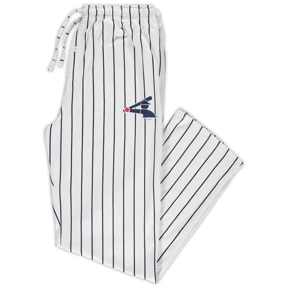 Men's Concepts Sport White/Navy New York Yankees Big & Tall Pinstripe Sleep Pants