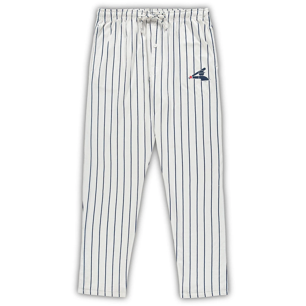 Pyjama Big & Tall Pinstripe Chicago White Sox Concepts Sport pour homme Blanc/Marine