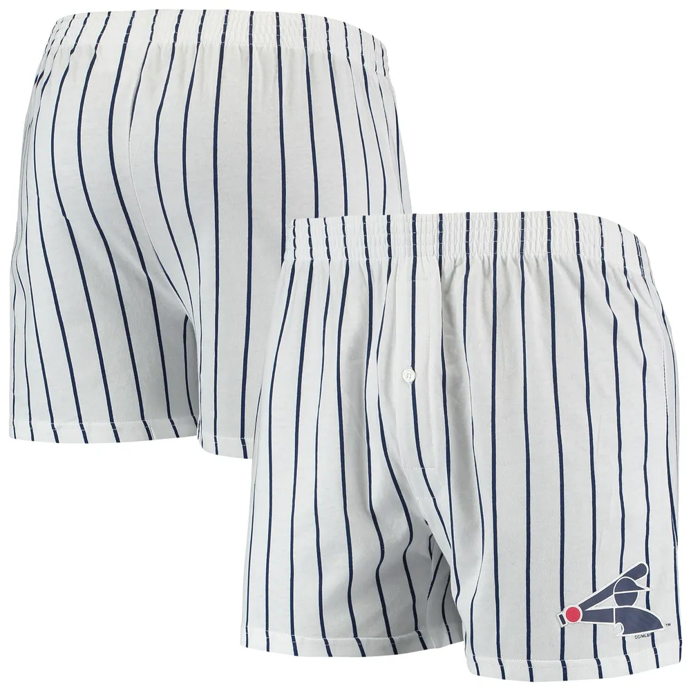 Caleçon à fines rayures Vigor Chicago White Sox Concepts Sport pour homme, blanc/bleu marine