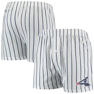 Chicago White Sox Concepts Sport Vigor Pinstripe Boxer Shorts - White/Navy