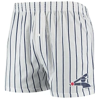 Caleçon à fines rayures Vigor Chicago White Sox Concepts Sport pour homme, blanc/bleu marine