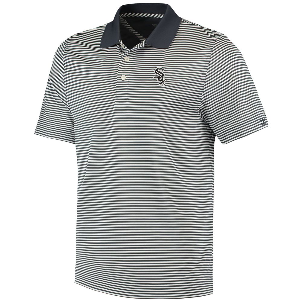 Men's Cutter & Buck Gray Chicago White Sox Trevor Stripe DryTec Polo