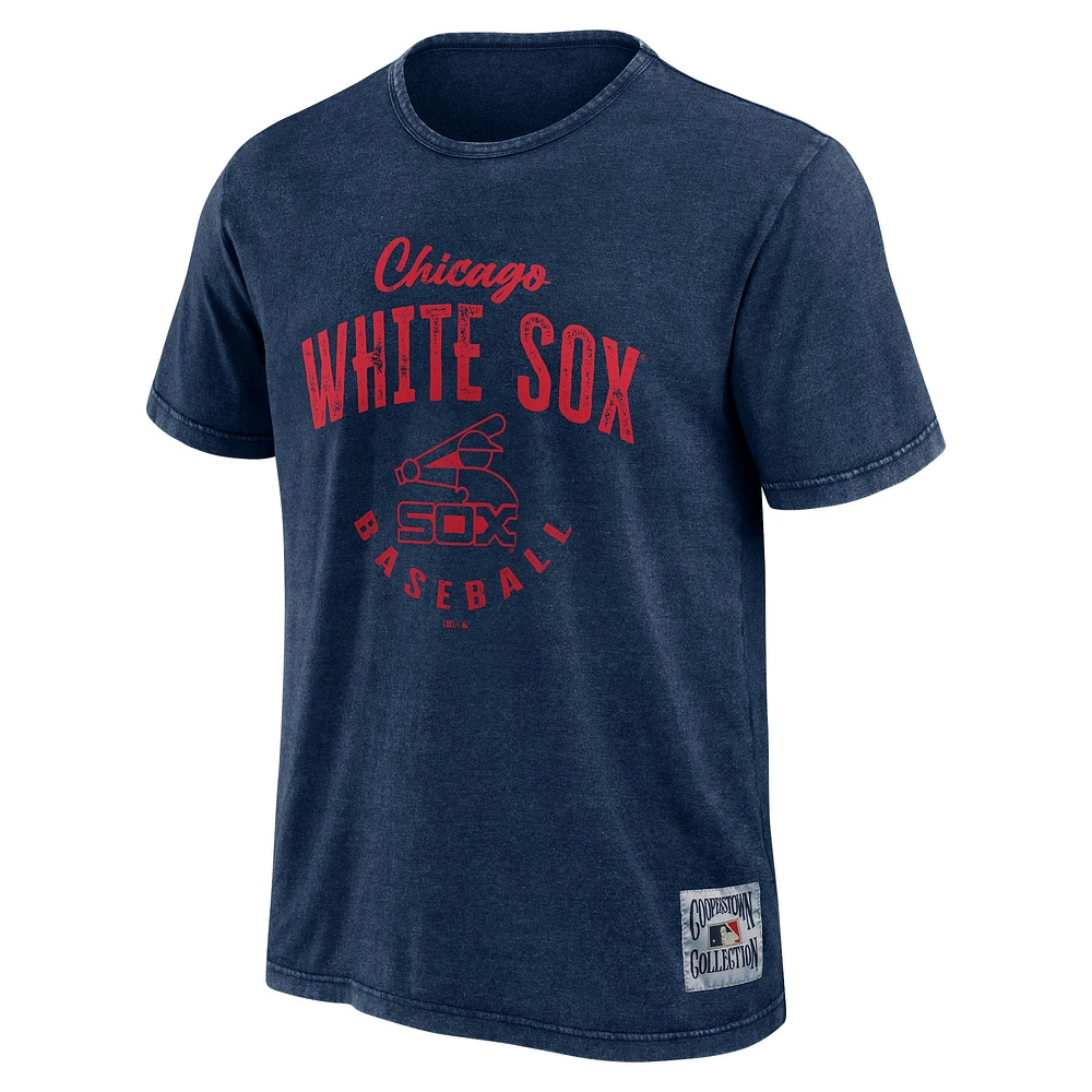 Collection Darius Rucker pour hommes par Fanatics Heather Navy Chicago White Sox Cooperstown T-shirt délavé