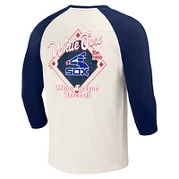 Collection Darius Rucker pour hommes par Fanatics bleu marine/blanc Chicago White Sox Cooperstown T-shirt raglan à manches 3/4