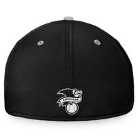 Casquette flexible à logo empilé Chicago White Sox Fanatics noir/gris pour hommes