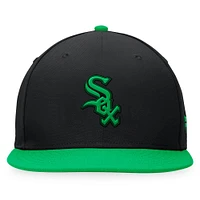 Men's Fanatics Black/Kelly Green Chicago White Sox Lucky Snapback Hat