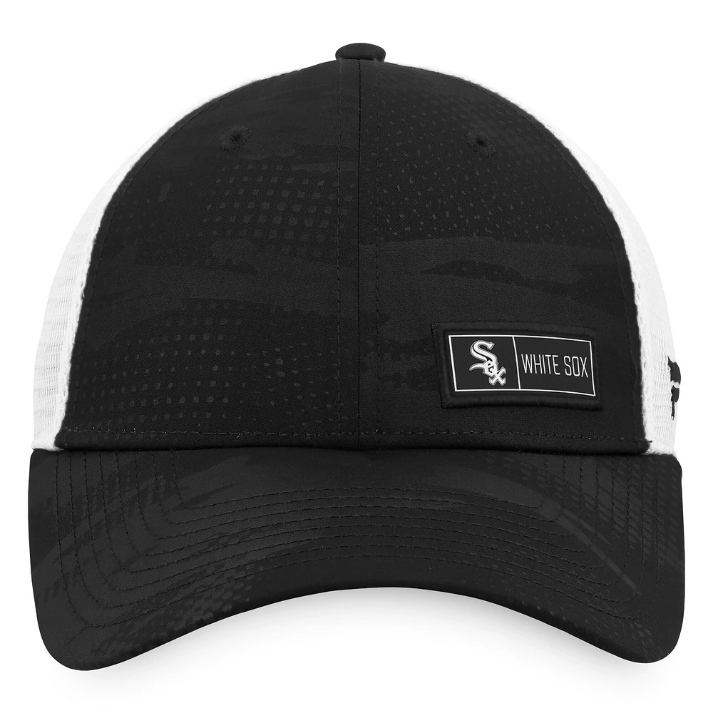 Casquette de camionneur Iconic Camo Chicago White Sox Fanatics Branded noir/blanc pour homme