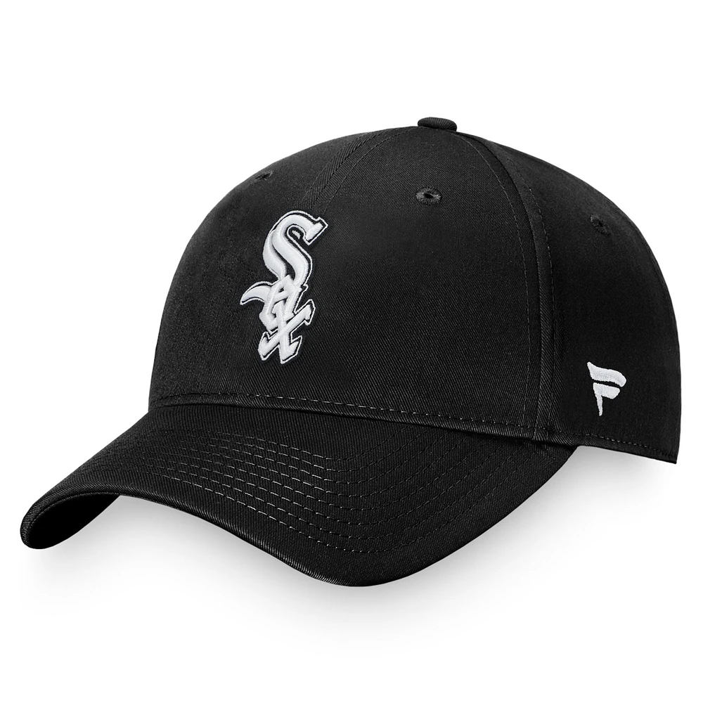 Casquette réglable noire Chicago White Sox Core Fanatics pour hommes