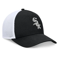 Casquette réglable noire Chicago White Sox Fundamental A-Frame Fanatics pour hommes