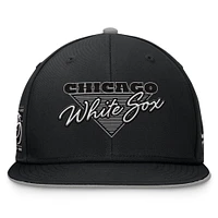 Casquette ajustée Fanatics noire Chicago White Sox Fundamental Tri-Script pour hommes