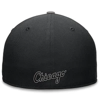 Casquette ajustée Fanatics noire Chicago White Sox Fundamental Tri-Script pour hommes