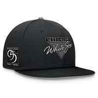 Casquette ajustée Fanatics noire Chicago White Sox Fundamental Tri-Script pour hommes