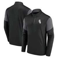 Men's Fanatics Black Chicago White Sox Logo Quarter-Zip Top