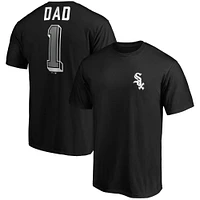 Men's Fanatics Black Chicago White Sox Number One Dad Team T-Shirt