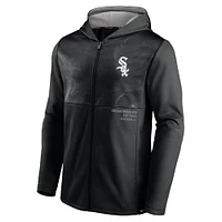 Sweat à capuche entièrement zippé avec logo principal des Chicago White Sox Fanatics pour hommes, noir