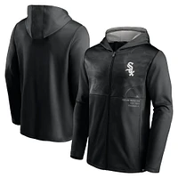 Sweat à capuche entièrement zippé avec logo principal des Chicago White Sox Fanatics pour hommes, noir