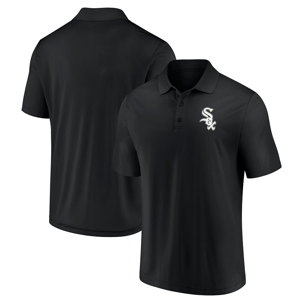 Men's Fanatics Black Chicago White Sox Primary Logo Polo