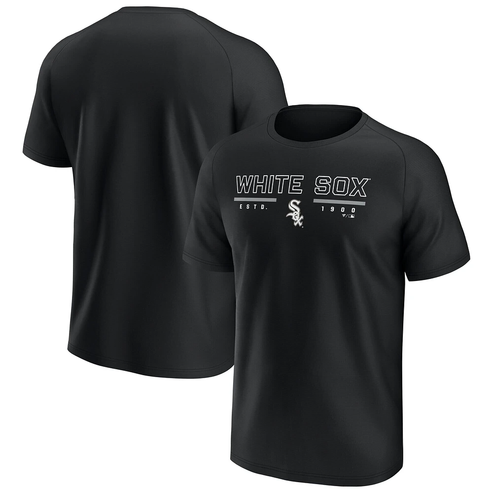 Men's Fanatics  Black Chicago White Sox Raglan T-Shirt