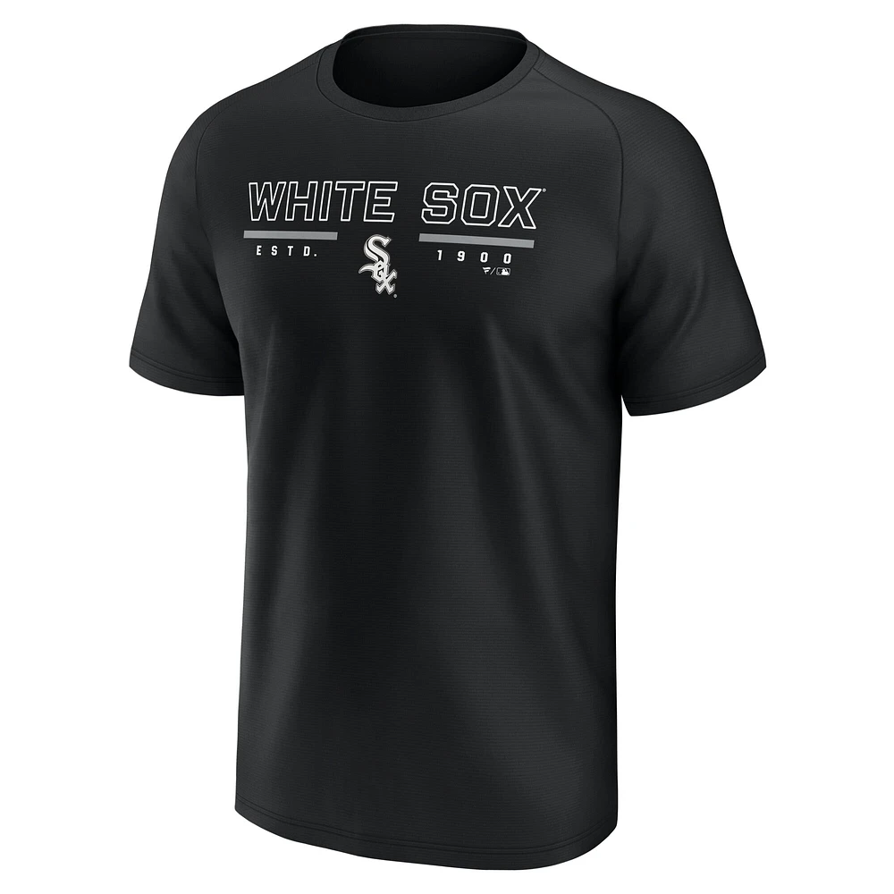 Men's Fanatics  Black Chicago White Sox Raglan T-Shirt