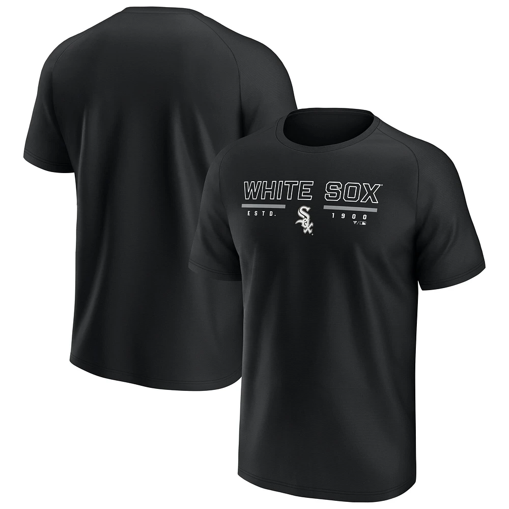 Men's Fanatics Black Chicago White Sox Raglan T-Shirt