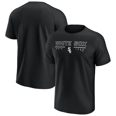 Men's Fanatics  Black Chicago White Sox Raglan T-Shirt