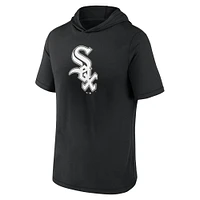 T-shirt à capuche manches courtes Fanatics pour hommes, noir, Chicago White Sox