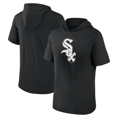 T-shirt à capuche manches courtes Fanatics pour hommes, noir, Chicago White Sox