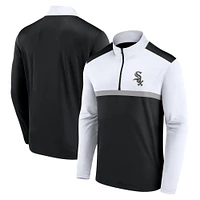 Haut à quart de zip imparable noir Chicago White Sox Fanatics pour hommes