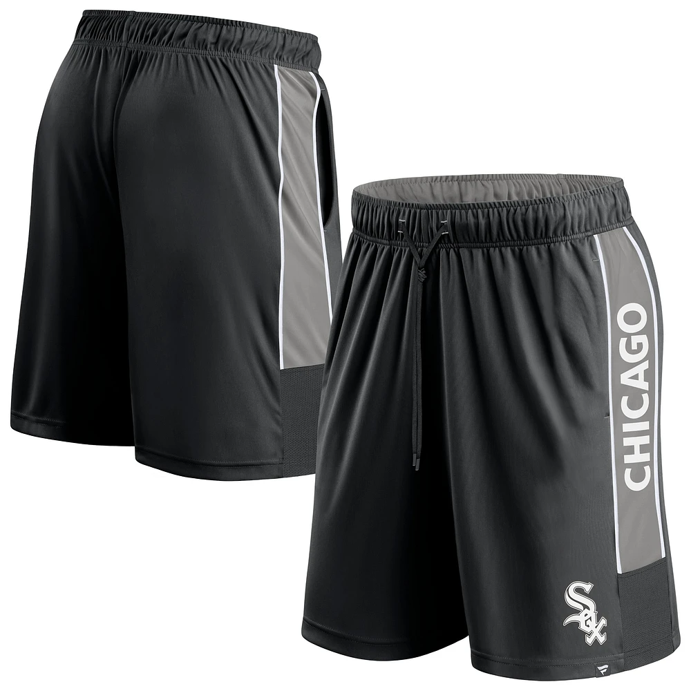 Short noir Fanatics pour hommes des White Sox de Chicago Win The Match Defender