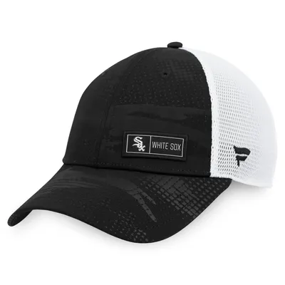 Chicago White Sox Fanatics Branded Iconic Camo Trucker Snapback Hat - Black/White