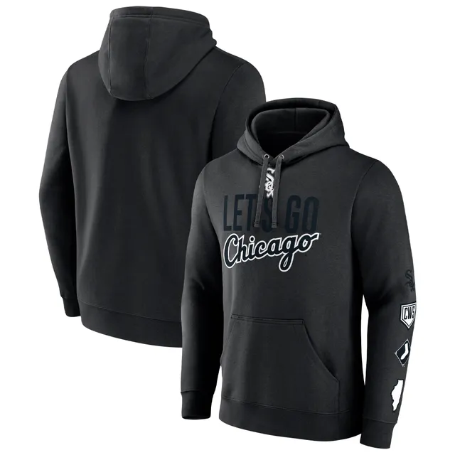 Fanatics Branded Men's Fanatics Branded Heathered Charcoal Chicago White Sox  The 312 Team Fitted Pullover Hoodie