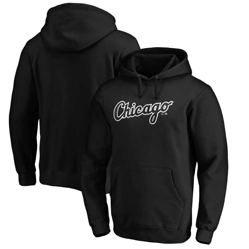 Chicago White Sox Fanatics Branded Official Wordmark Fitted Pullover Hoodie - Black