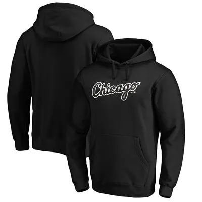 Chicago White Sox Fanatics Branded Official Wordmark Fitted Pullover Hoodie - Black