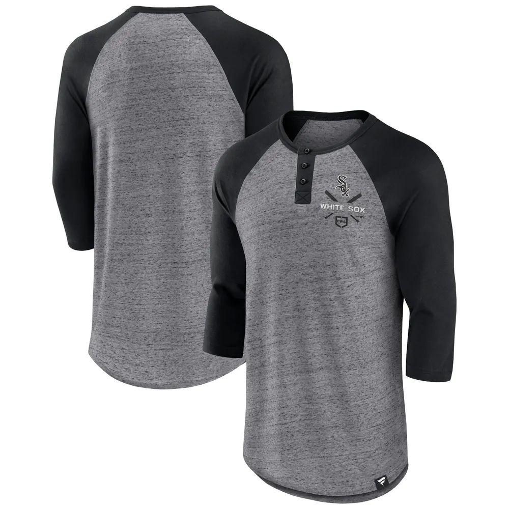 Lids Chicago White Sox Fanatics Branded Iconic Above Heat Speckled Raglan  Henley 3/4 Sleeve T-Shirt - Heathered Gray/Black