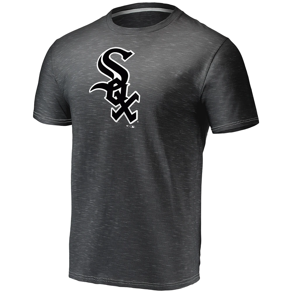 Men's Fanatics Charcoal Chicago White Sox Official Logo Space Dye T-Shirt