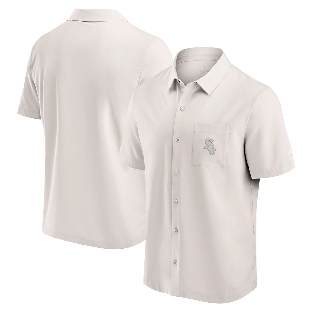 Chemise boutonnée crème Fanatics pour hommes des White Sox de Chicago Front Office