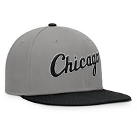Casquette ajustée Fanatics pour homme gris/noir Chicago White Sox Clubhouse Dugout
