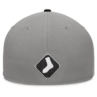 Casquette ajustée Fanatics pour homme gris/noir Chicago White Sox Clubhouse Dugout