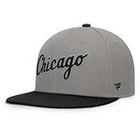 Casquette ajustée Fanatics pour homme gris/noir Chicago White Sox Clubhouse Dugout
