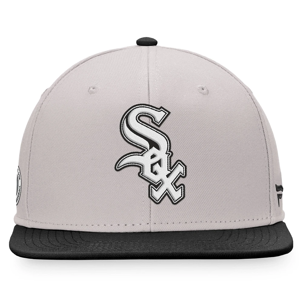 Men's Fanatics  Gray/Black Chicago White Sox Sky Team Patch Snapback Hat