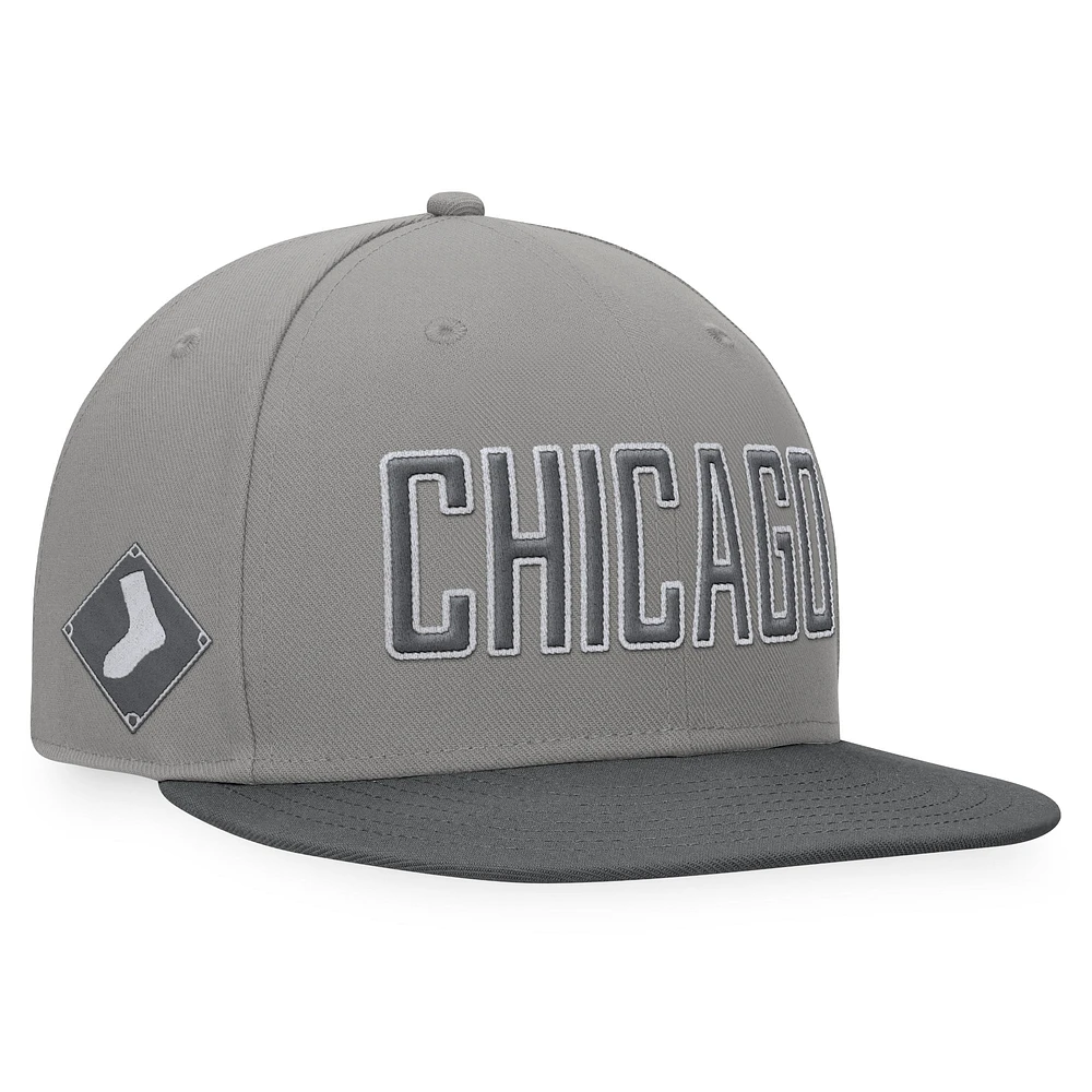 Casquette ajustée Dugout Chicago White Sox Fanatics pour hommes, gris