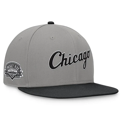 Men's Fanatics Gray Chicago White Sox Fundamental Two-Tone Fitted Hat