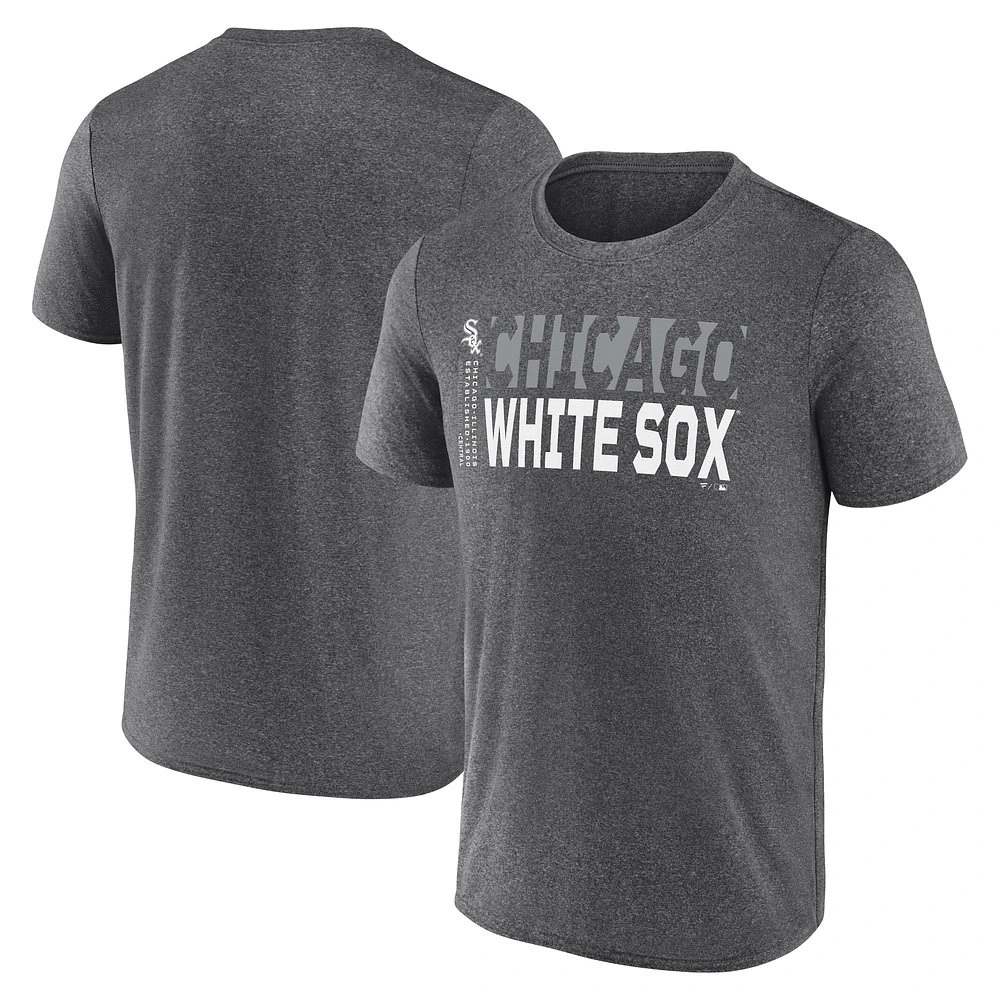 Men's Fanatics Heather Charcoal Chicago White Sox Fundamentals Shoot For The Sky T-Shirt