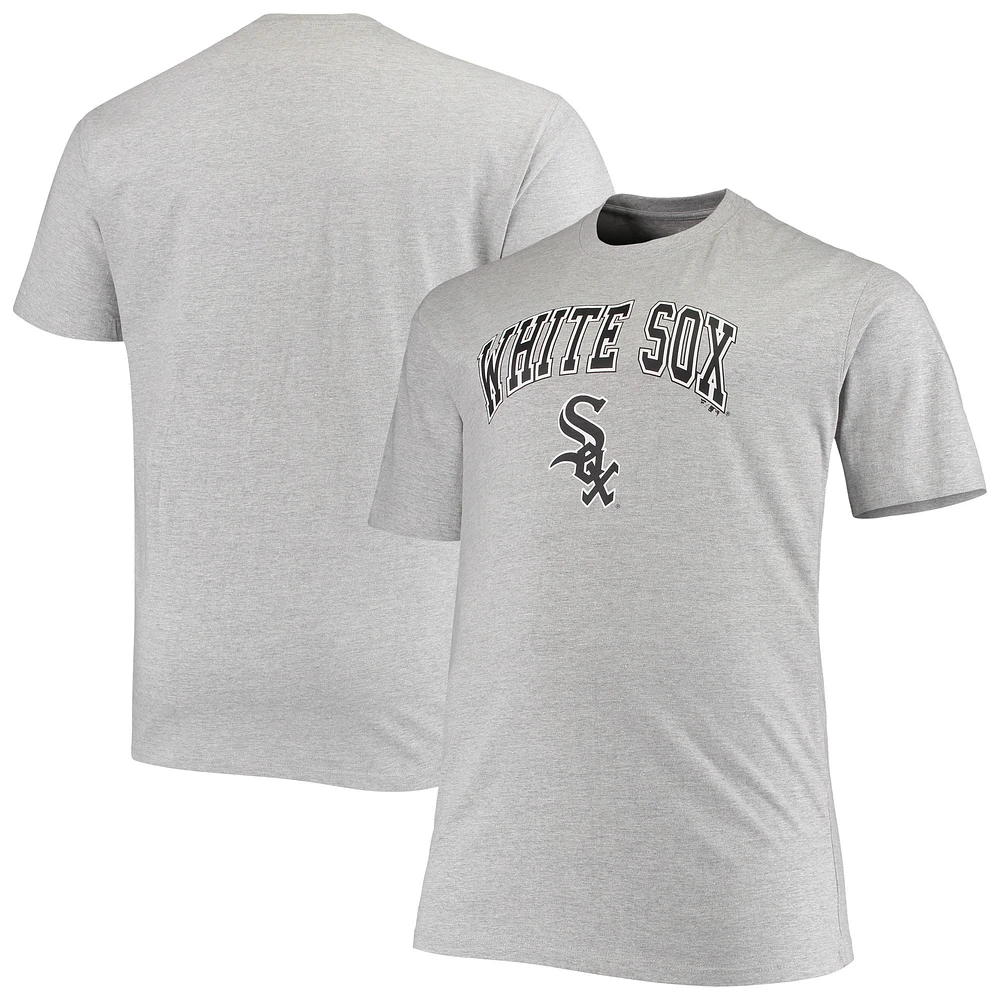 Men's Fanatics Heathered Gray Chicago White Sox Big & Tall Secondary T-Shirt