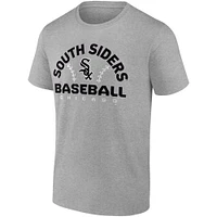 T-shirt emblématique Go for Two des Chicago White Sox Fanatics gris chiné pour hommes