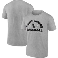 Men's Fanatics Heathered Gray Chicago White Sox Iconic Go for Two T-Shirt