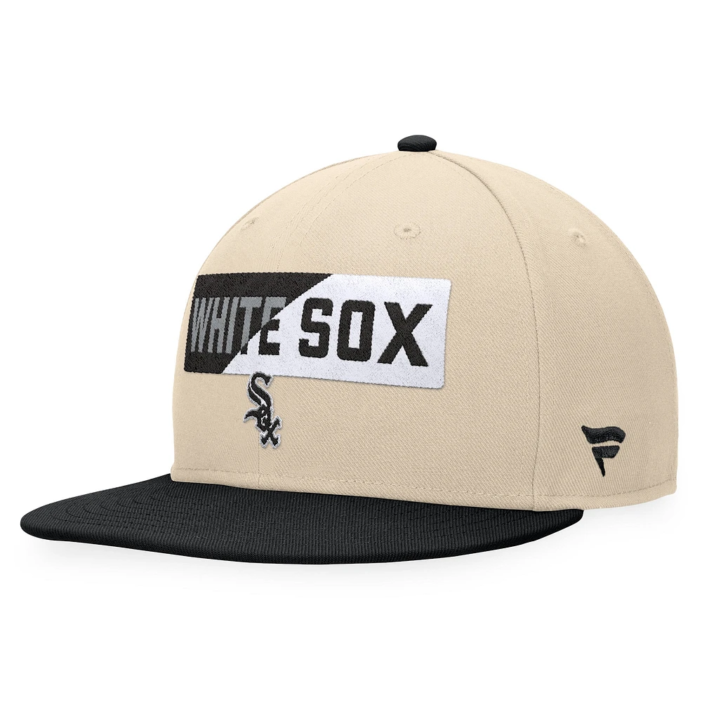 Men's Fanatics Khaki/Black Chicago White Sox Cycle Snapback Hat