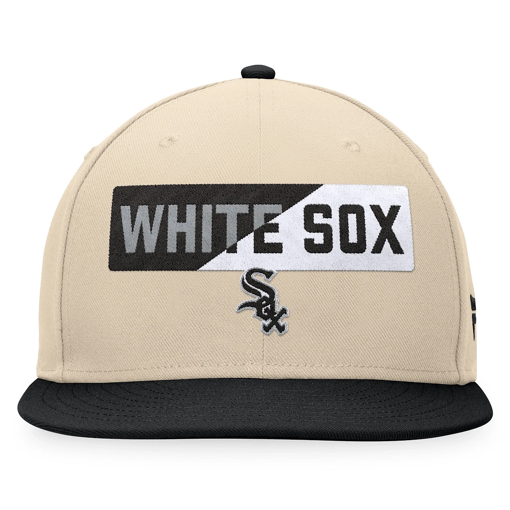 Men's Fanatics Khaki/Black Chicago White Sox Cycle Snapback Hat