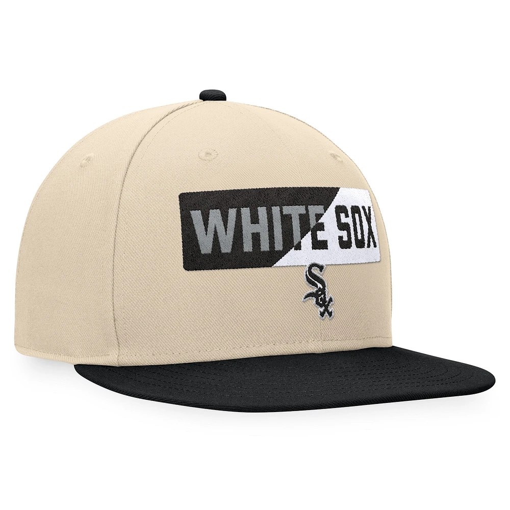 Men's Fanatics Khaki/Black Chicago White Sox Cycle Snapback Hat