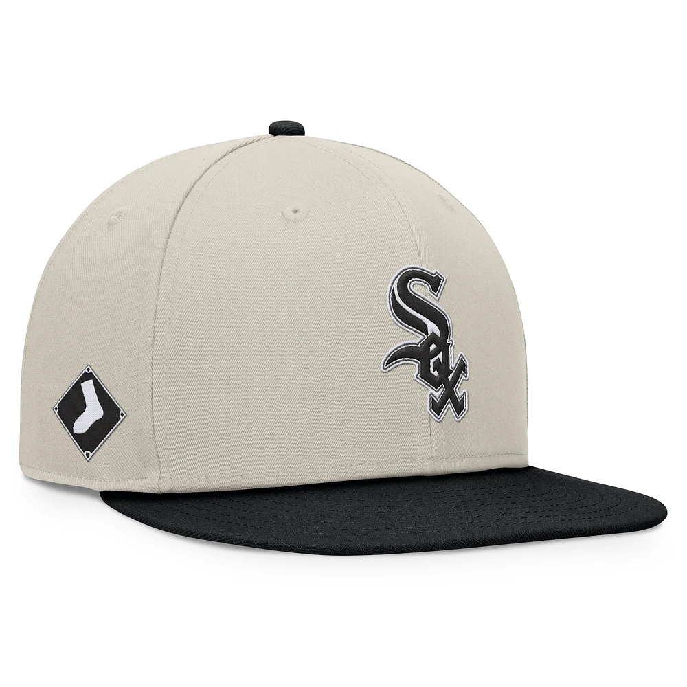 Men's Fanatics Khaki/Black Chicago White Sox Team Two-Tone Snapback Hat